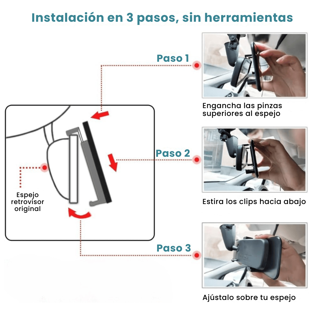 Espejo Retrovisor Panorámico con Tecnología Antideslumbramiento