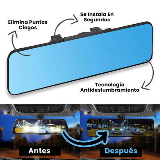 Espejo Retrovisor Panorámico con Tecnología Antideslumbramiento