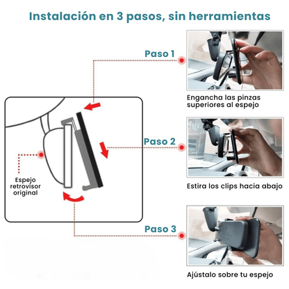 Espejo Retrovisor Panorámico con Tecnología Antideslumbramiento